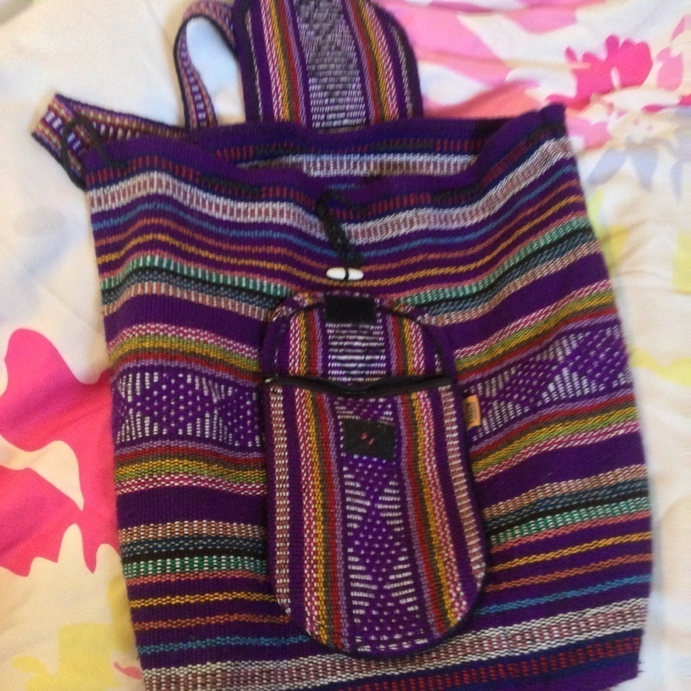 Rugged backpack colourful